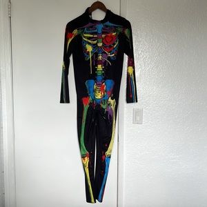 3D Halloween skeleton costume